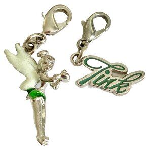 Vintage Tinker Bell Tink Tinkerbell Clip On Charm Charms Bracelet 8" Signed